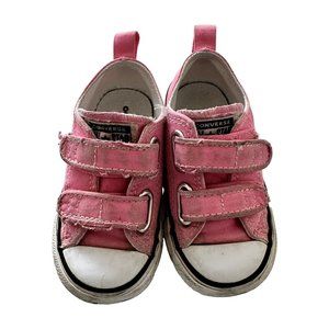 Converse All Star Toddler Double Strap Pink Sneakers